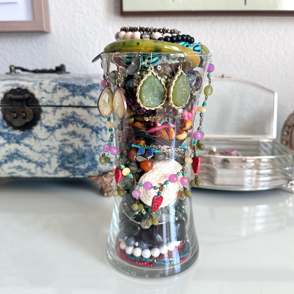 Colorful Beaded Mystery Jewelry Jar - Picture 7 of 7